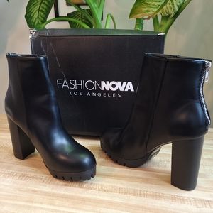 New fashion nova black boots short size 9 women